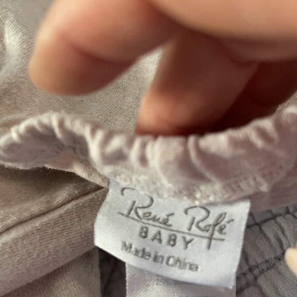 Two piece 6-9 months outfit. Pants have a cuff. Top animal print. Embroidery - Picture 6 of 6